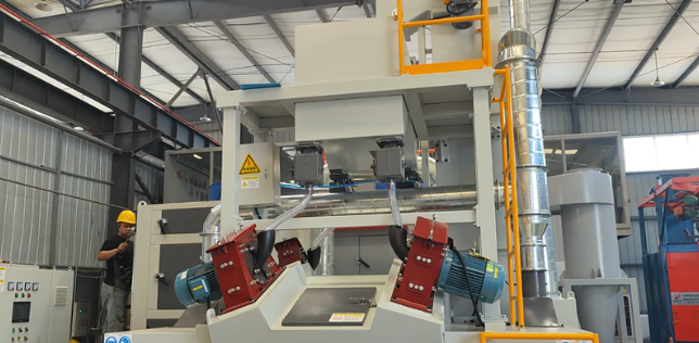 内江板材除锈强化，通过式抛丸机应用案例