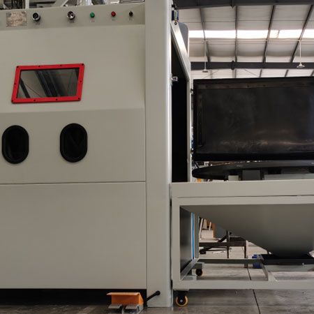 内江无尘喷砂机半自动模具喷砂机